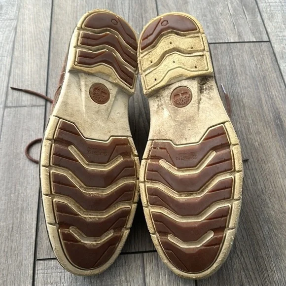 Timberland brown tan soft suede lace up oxfords with sensorflex 9.5 - Picture 6 of 7
